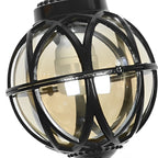 Outdoor Chandelier Light Waterproof, Aluminum Glass Ball Pendant - Adjustable Hanging Ceiling Light for Porch Gazebo Patio