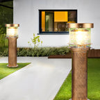 Outdoor Landscape Light Waterproof, Cylinder Tiered LED Path Light - Garden Pathway Bollard Lighting for Driveway Yard Patio
