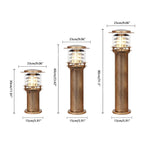 Outdoor Landscape Light Waterproof, Cylinder Tiered LED Path Light - Garden Pathway Bollard Lighting for Driveway Yard Patio