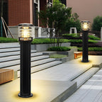 Outdoor Landscape Light Waterproof, Cylinder Tiered LED Path Light - Garden Pathway Bollard Lighting for Driveway Yard Patio