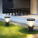 Outdoor Landscape Light Waterproof, Cylinder Tiered LED Path Light - Garden Pathway Bollard Lighting for Driveway Yard Patio