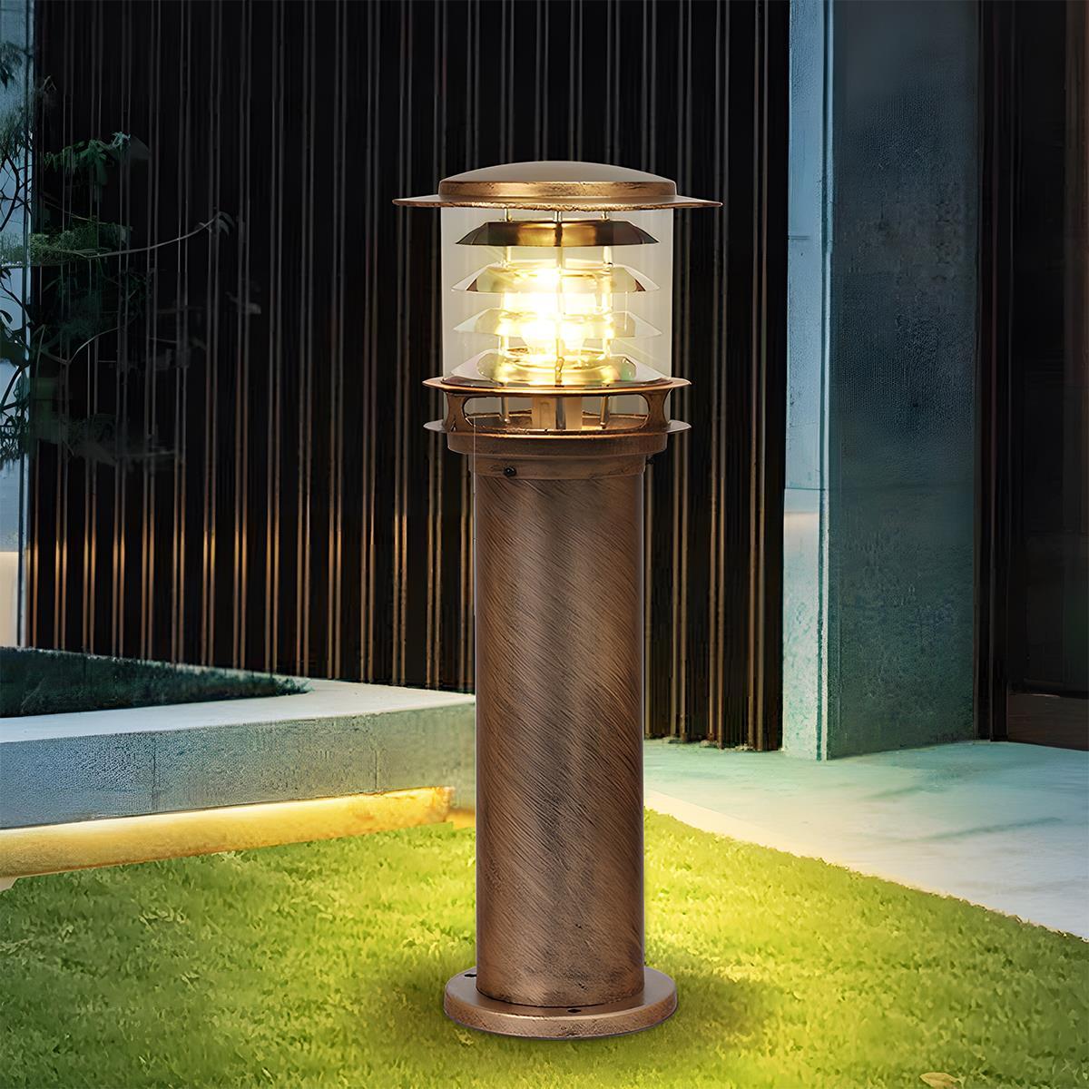 Outdoor Landscape Light Waterproof, Cylinder Tiered LED Path Light - Garden Pathway Bollard Lighting for Driveway Yard Patio