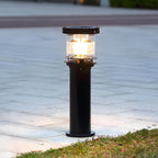 Outdoor Landscape Light Waterproof, Cylinder Tiered LED Path Light - Garden Pathway Bollard Lighting for Driveway Yard Patio