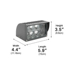 Outdoor Wall Light Waterproof IP65, Modern LED Spotlight Sconce - Exterior Up Down Wall Lighting for Porch Patio Facade