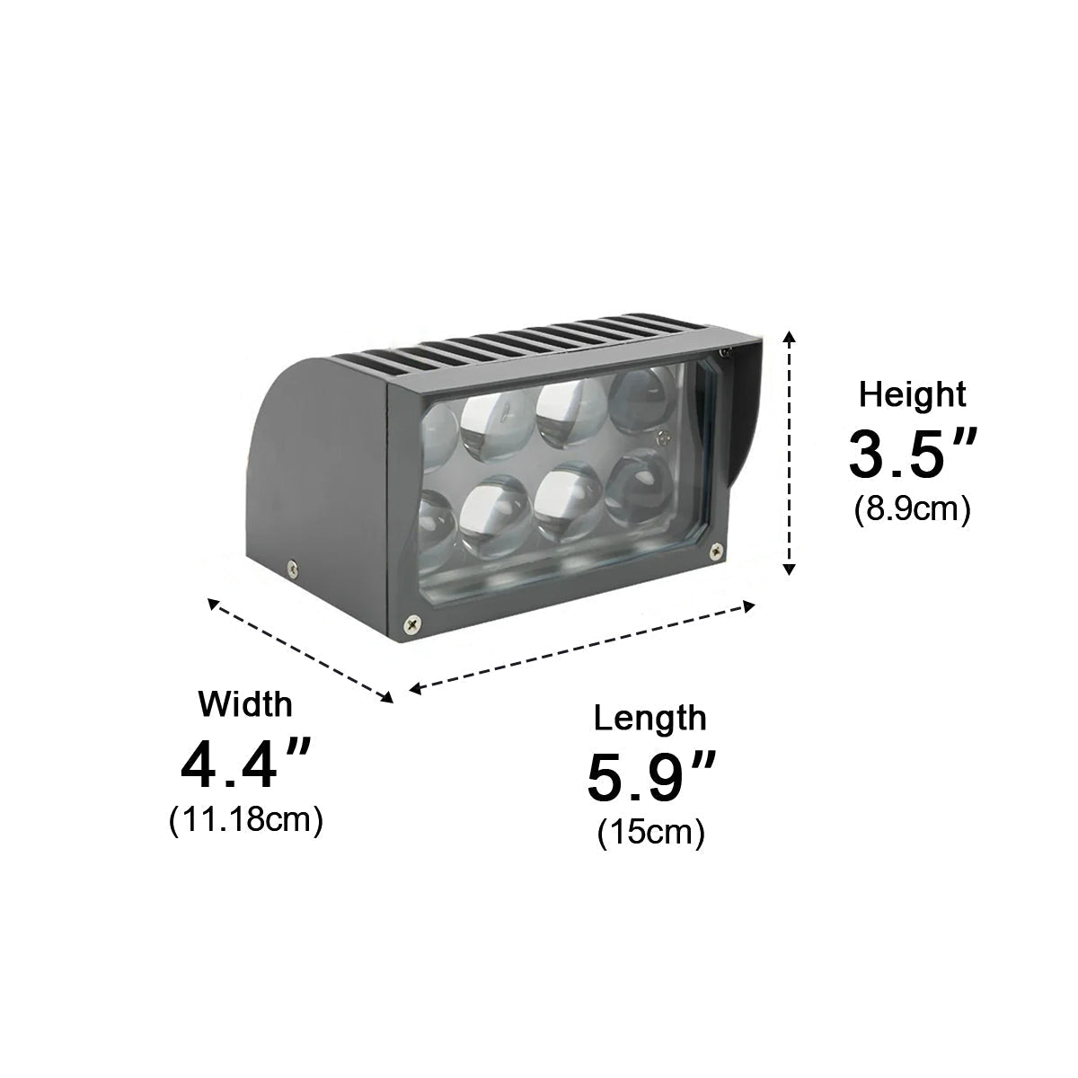 Outdoor Wall Light Waterproof IP65, Modern LED Spotlight Sconce - Exterior Up Down Wall Lighting for Porch Patio Facade