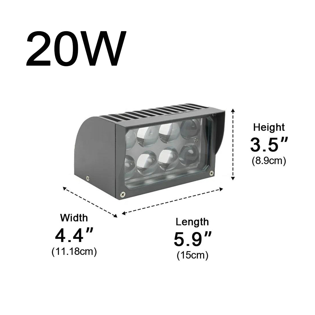 Outdoor Wall Light Waterproof IP65, Modern LED Spotlight Sconce - Exterior Up Down Wall Lighting for Porch Patio Facade