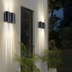 Outdoor Wall Sconce Light Waterproof, Up and Down Water Wave LED - Modern Exterior Wall Lighting for Porch Patio Garden
