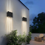 Outdoor Wall Sconce Light Waterproof, Up and Down Water Wave LED - Modern Exterior Wall Lighting for Porch Patio Garden