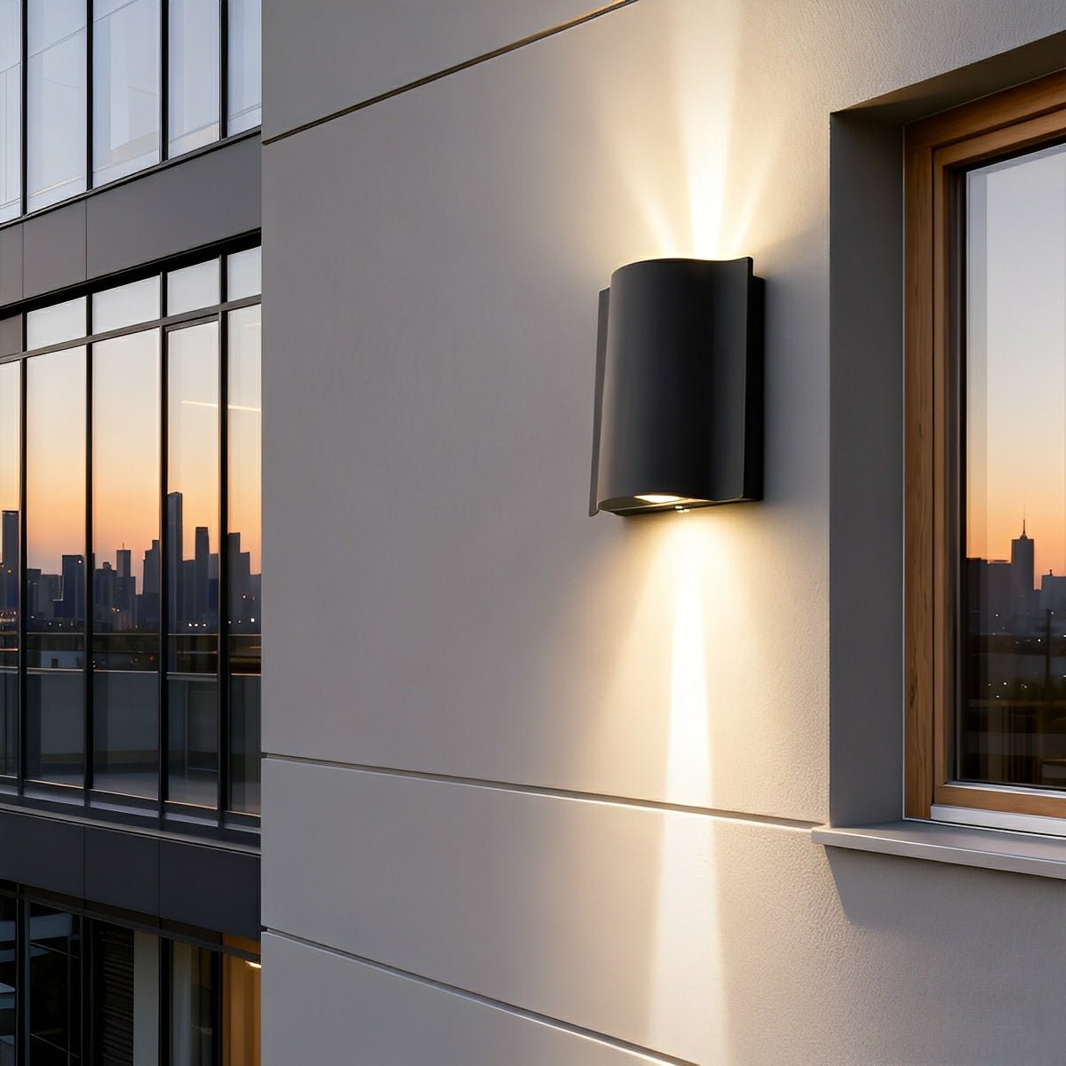 Outdoor Wall Sconce Light Waterproof, Up and Down Water Wave LED - Modern Exterior Wall Lighting for Porch Patio Garden