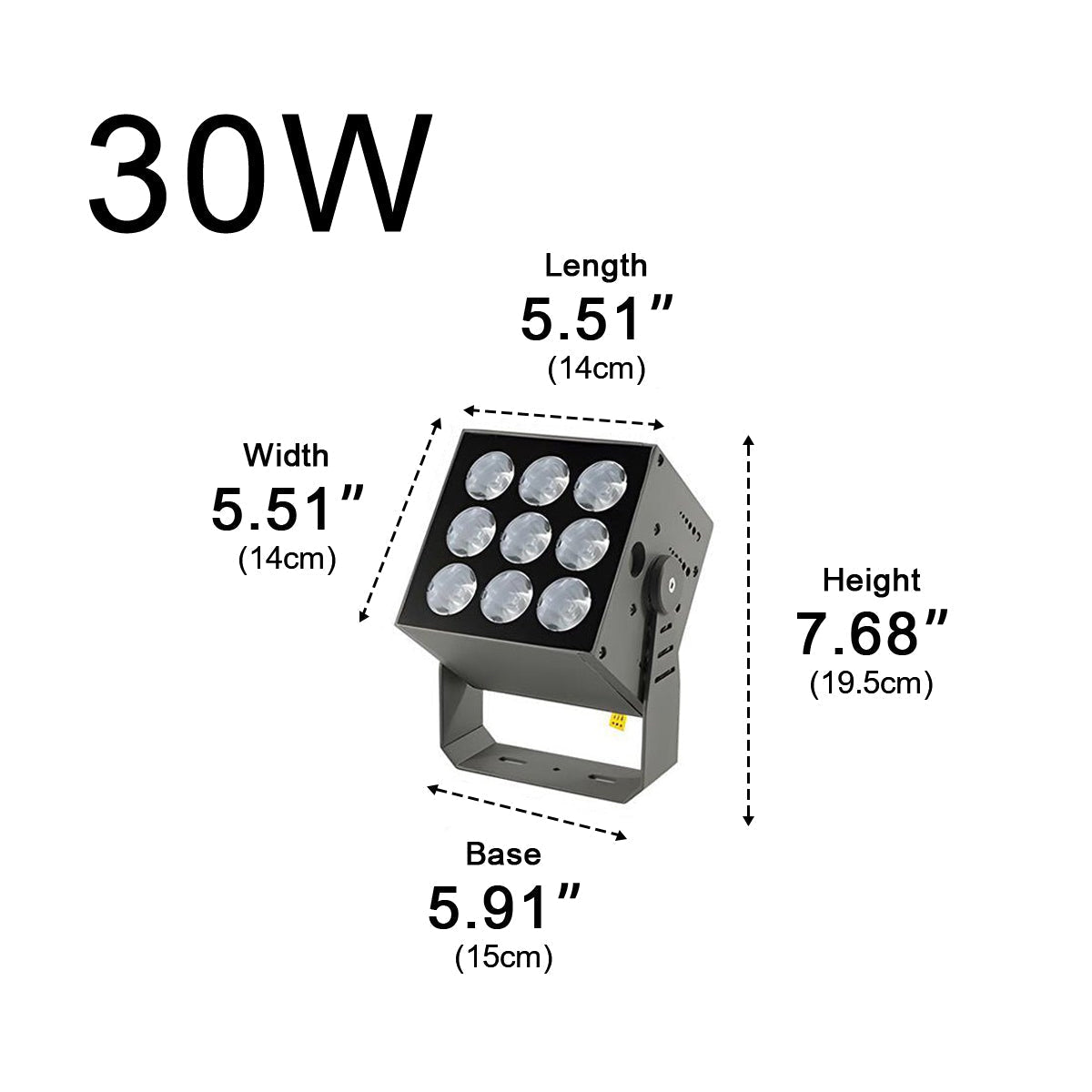 Outdoor LED Spot Light Waterproof, Super Bright Exterior Spotlight - Wall Mount Security Flood Lighting for Garden Yard