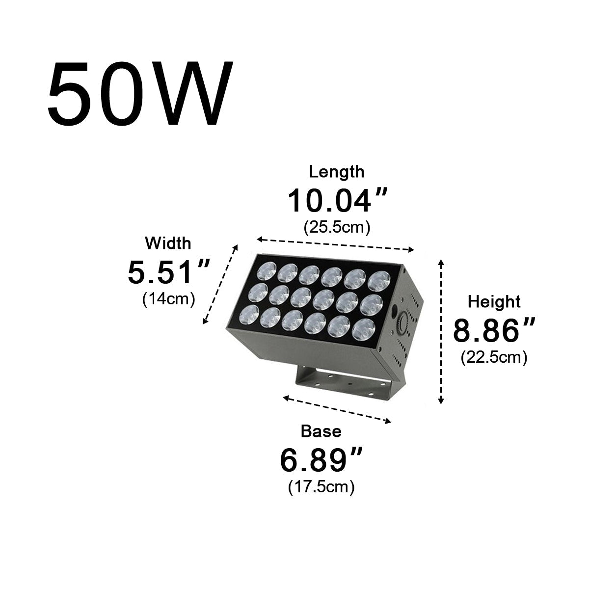 Outdoor LED Spot Light Waterproof, Super Bright Exterior Spotlight - Wall Mount Security Flood Lighting for Garden Yard