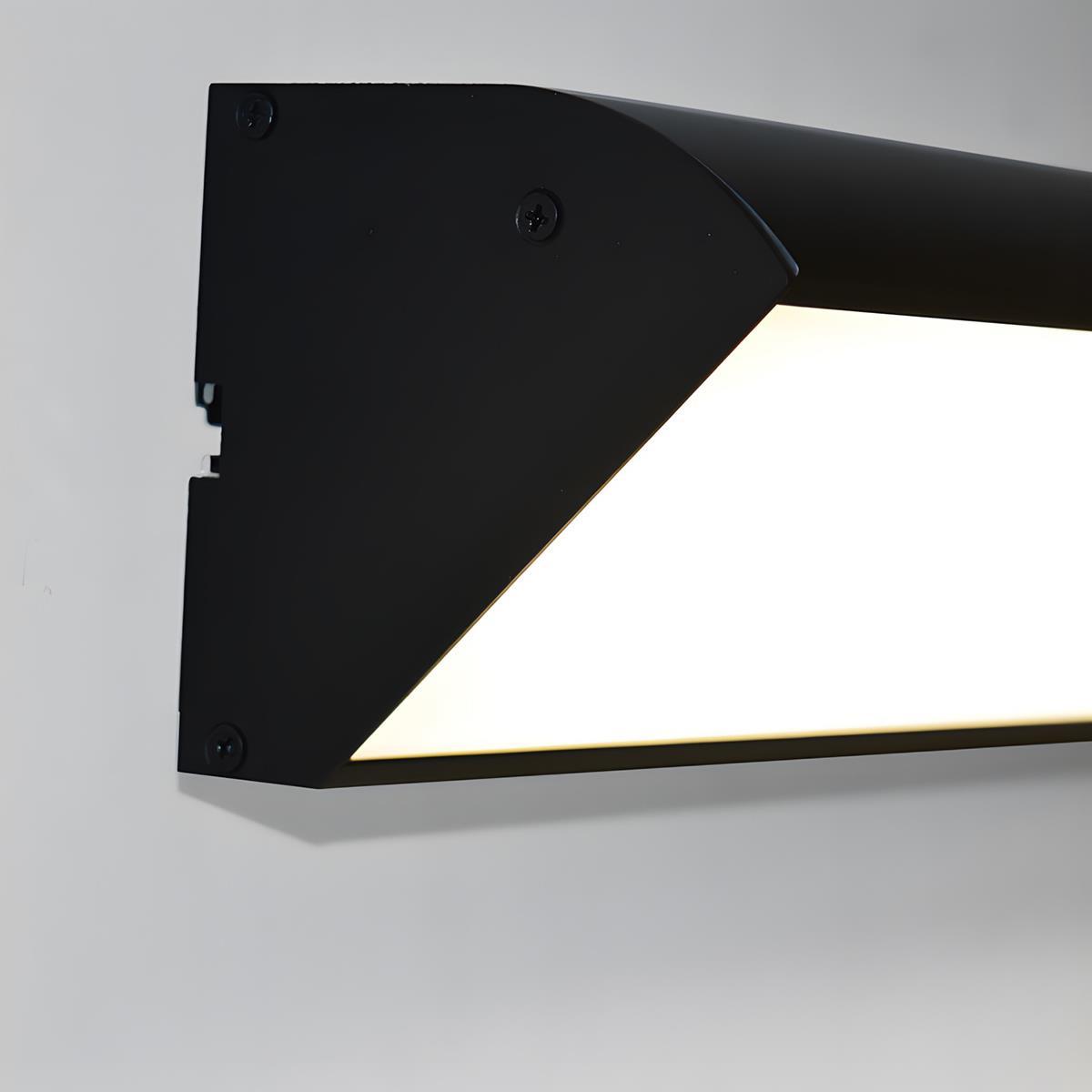 Outdoor LED Wall Light Waterproof Black, Up Down Strip Porch Light - Modern Exterior Wall Sconce for Facade Patio Garage