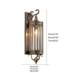 Outdoor Porch Light Waterproof, Vintage Mid Century LED Wall Lantern - Exterior Wall Sconce for Front Door Patio Garage