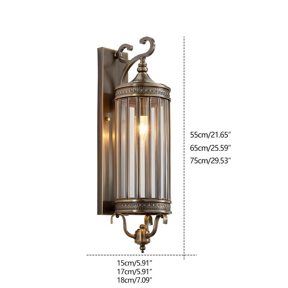 Outdoor Porch Light Waterproof, Vintage Mid Century LED Wall Lantern - Exterior Wall Sconce for Front Door Patio Garage