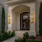 Outdoor Porch Light Waterproof, Vintage Mid Century LED Wall Lantern - Exterior Wall Sconce for Front Door Patio Garage