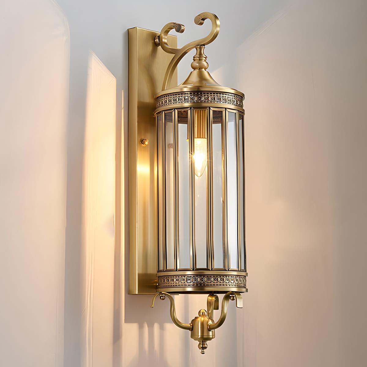 Outdoor Porch Light Waterproof, Vintage Mid Century LED Wall Lantern - Exterior Wall Sconce for Front Door Patio Garage