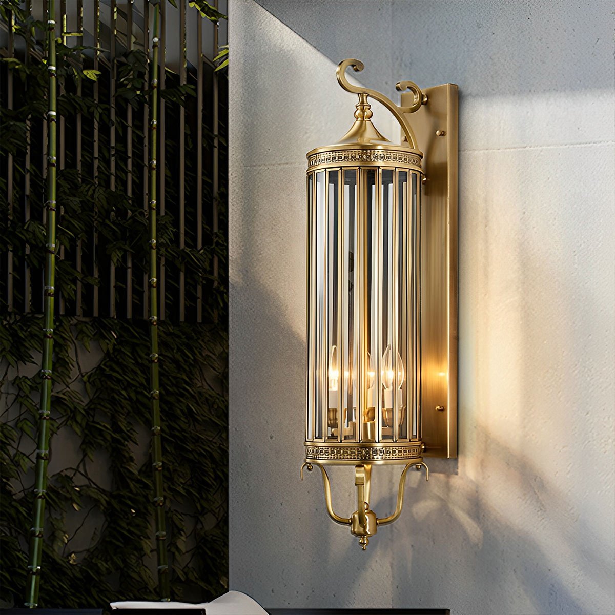 Outdoor Porch Light Waterproof, Vintage Mid Century LED Wall Lantern - Exterior Wall Sconce for Front Door Patio Garage