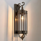 Outdoor Porch Light Waterproof, Vintage Mid Century LED Wall Lantern - Exterior Wall Sconce for Front Door Patio Garage