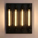 Industrial Wall Sconce, Vintage Iron LED Wall Light - Rustic Indoor Wall Lighting Fixture for Living Room Bedroom Hallway Stairs