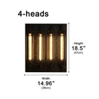 Industrial Wall Sconce, Vintage Iron LED Wall Light - Rustic Indoor Wall Lighting Fixture for Living Room Bedroom Hallway Stairs