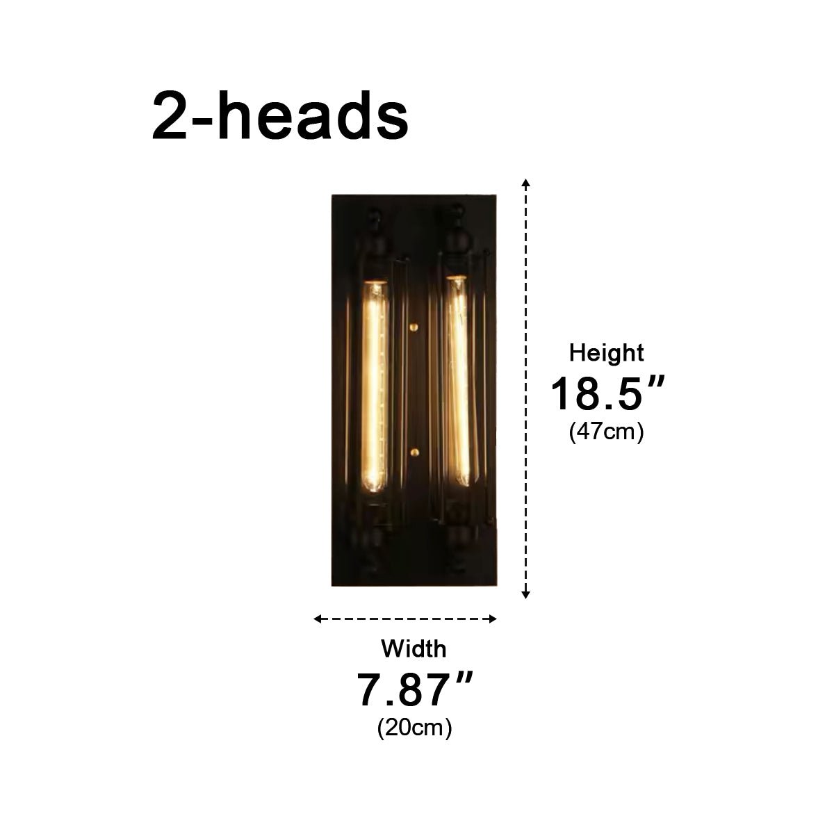 Industrial Wall Sconce, Vintage Iron LED Wall Light - Rustic Indoor Wall Lighting Fixture for Living Room Bedroom Hallway Stairs