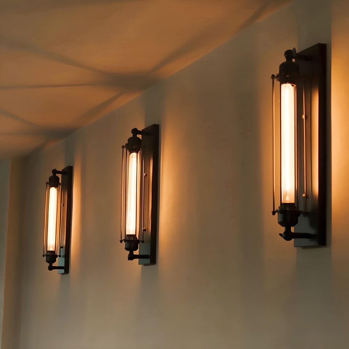 Industrial Wall Sconce, Vintage Iron LED Wall Light - Rustic Indoor Wall Lighting Fixture for Living Room Bedroom Hallway Stairs