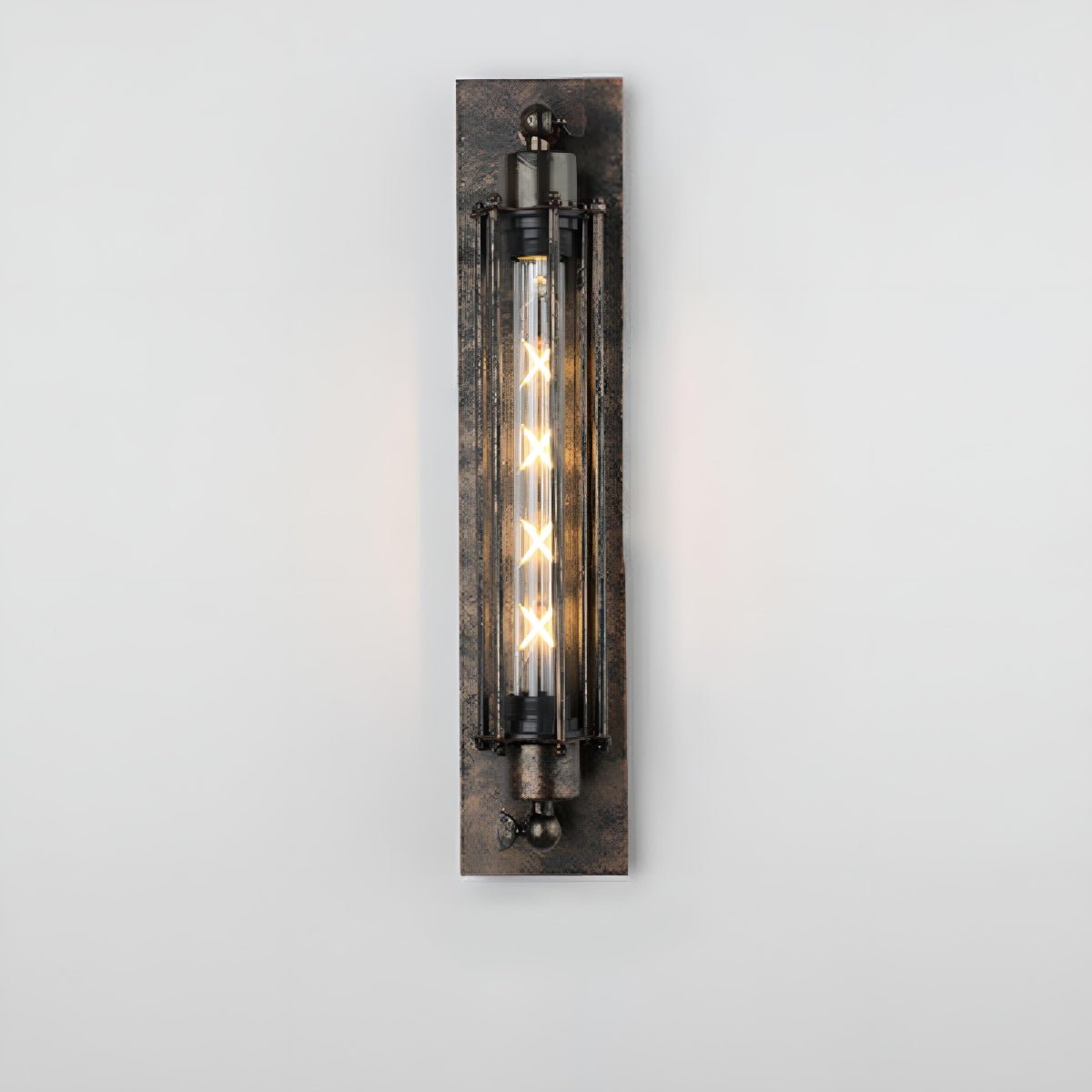 Industrial Wall Sconce, Vintage Iron LED Wall Light - Rustic Indoor Wall Lighting Fixture for Living Room Bedroom Hallway Stairs