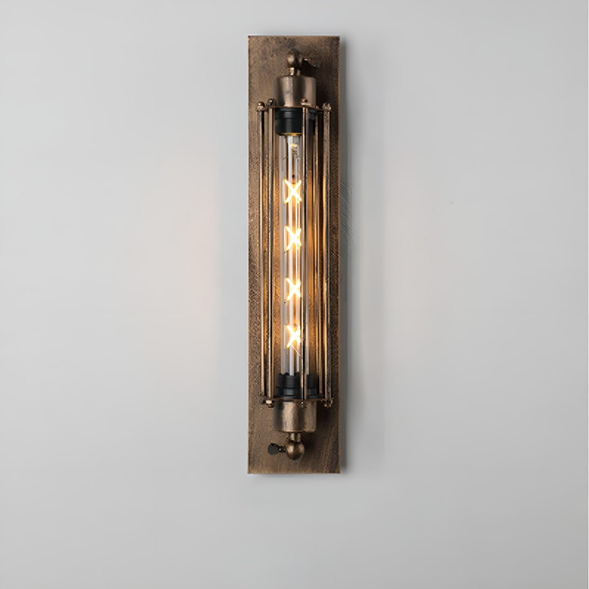 Industrial Wall Sconce, Vintage Iron LED Wall Light - Rustic Indoor Wall Lighting Fixture for Living Room Bedroom Hallway Stairs