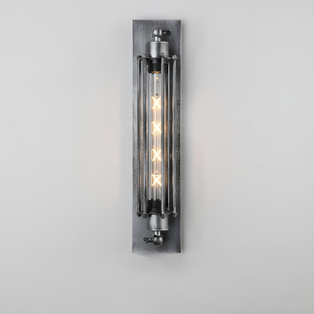 Industrial Wall Sconce, Vintage Iron LED Wall Light - Rustic Indoor Wall Lighting Fixture for Living Room Bedroom Hallway Stairs