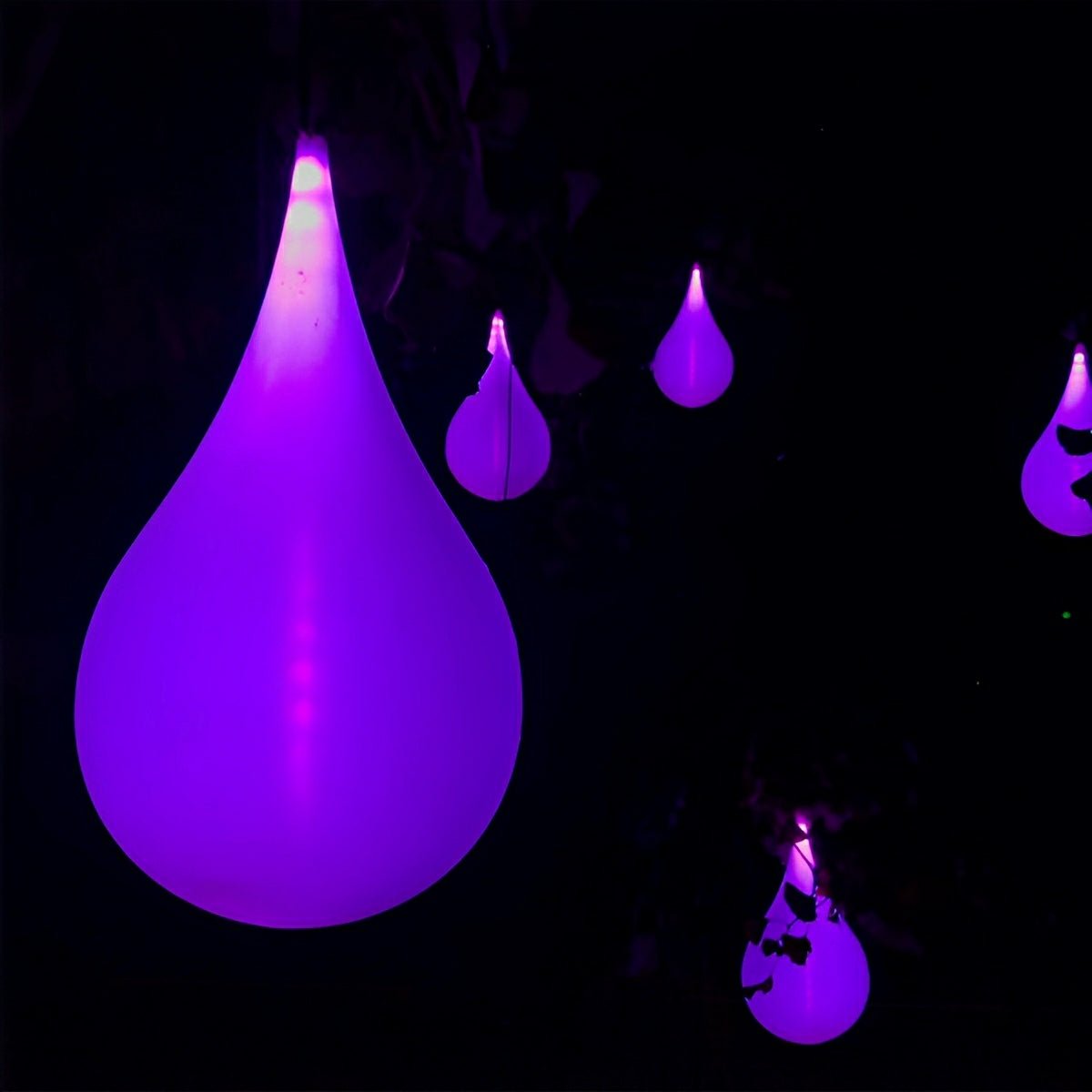 Outdoor Hanging Light Waterproof, Water Drop LED Pendant Lantern - Modern Exterior Ceiling Lighting for Porch Patio Gazebo Garden