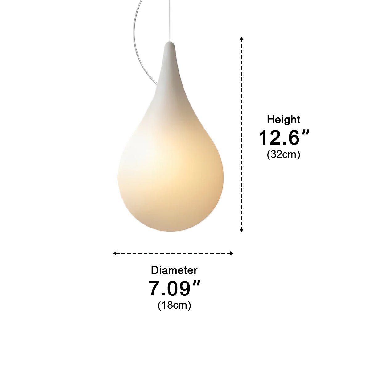 Outdoor Hanging Light Waterproof, Water Drop LED Pendant Lantern - Modern Exterior Ceiling Lighting for Porch Patio Gazebo Garden
