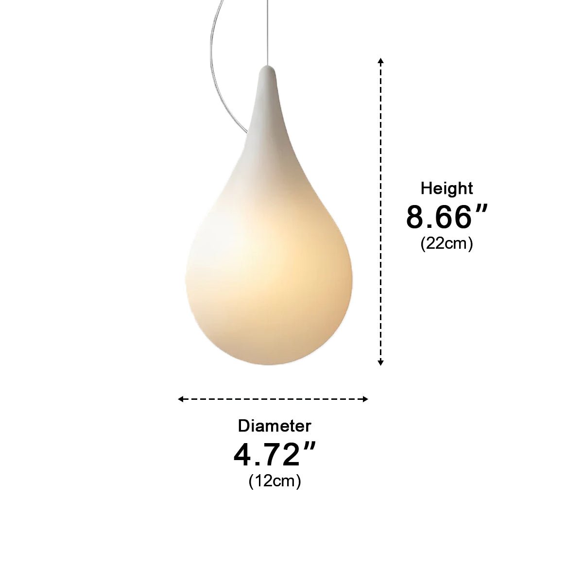 Outdoor Hanging Light Waterproof, Water Drop LED Pendant Lantern - Modern Exterior Ceiling Lighting for Porch Patio Gazebo Garden