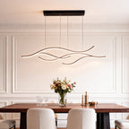 Curved LED Pendant Light Wavy LED Metal Ceiling Light